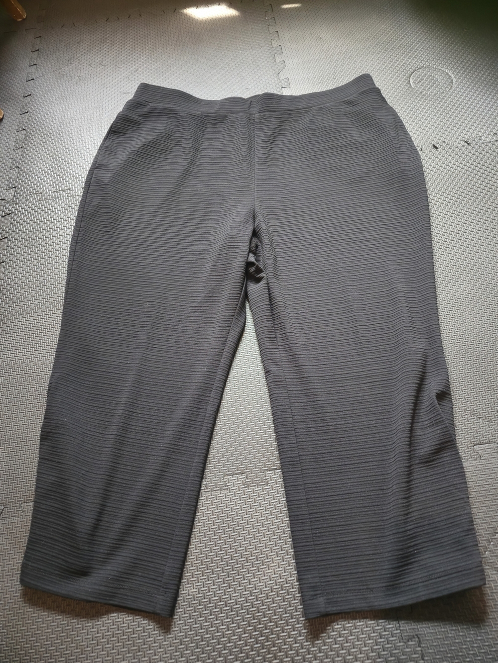 Women's Charcoal Ribbed Pants - Comfortable Everyday Wear